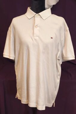 Tommy Hilfiger Classic White Polo Shirt Men's Large